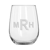 MONOGRAM STEMLESS WINE GLASSES (SET OF 4)
