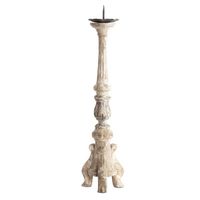 CANDLESTICK WOOD CARVED BY AIDAN GREY TOUOUSE