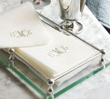 MONOGRAM LINEN LIKE 50 EMBOSSED TOWELS