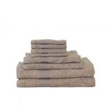 EMBROIDERED BATH TOWEL 8PC TAUPE SET