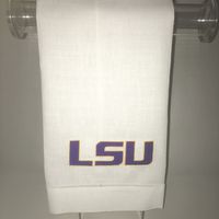 EMBROIDERED GUEST TOWEL LSU LOGO