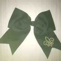 FLEUR DE LIS EMBROIDERED HAIRBOW