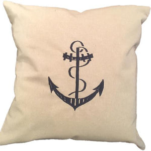 NAUTICAL EMBROIDERED PILLOW 24"X24" WITH INSERT
