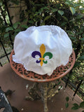 MARDI GRAS EMBROIDERED FLEUR de LIS EYELET DIAPER COVER