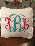 MONOGRAM WEDGE PIQUE PILLOW WITH INSERT