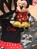 EMBROIDERED MINNIE MOUSE COTTON KNIT DRESS