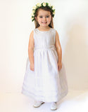 DRESSY DRESS SPECIAL OCCASION WHITE ORGANZA
