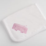 STREETCAR APPLIQUE EMBROIDERED BLANKET PINK