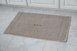 EMBROIDERED BATH MAT 2PC TAUPE SET