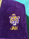 EMBROIDERED BEACH TOWEL MIKE THE TIGER