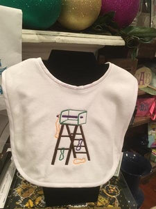 MARDI GRAS LADDER BABY BIB