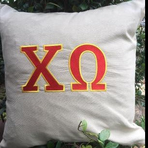 EMBROIDERED SORORITY BIG  PILLOW