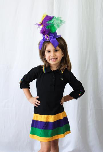 MARDI GRAS STRIPED GIRLS DRESS – Orient Expressed MARDI GRAS STRIPED GIRLS DRESS – Orient Expressed