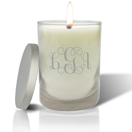 MONOGRAM CANDLE WITH LID
