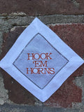 EMBROIDERED UT COCKTAIL NAPKINS S/4
