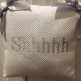 EMBROIDERED BABY HANGING DOOR PILLOW SHHHHHH