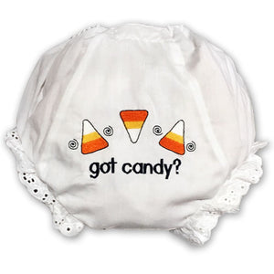 EMBROIDERED GOT CANDY BABY EYELET DIAPER COVER OR PANTY