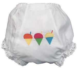 EMBROIDERED MULTI SNOWBALL EYELET DIAPER COVER
