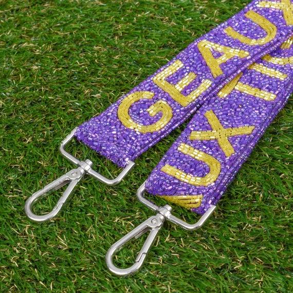 BEADED BAG STRAP LSU PURPLE & GOLD – Orient Expressed