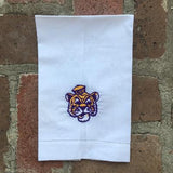 EMBROIDERED GUEST TOWEL LSU's MIKE THE TIGER