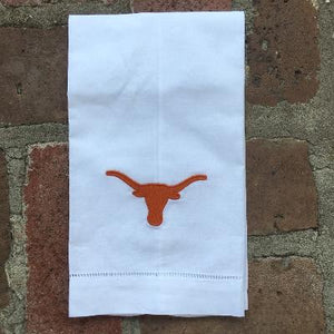 EMBROIDERED GUEST TOWEL UT's LONGHORN