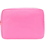 MONOGRAM NYLON SMALL MAKEUP TRAVEL POUCH HOT PINK
