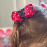 HAIRBOW  SMALL RED DOT SEQUIN MOUSE