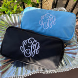 MONOGRAM NYLON SMALL MAKEUP TRAVEL POUCH HOT PINK
