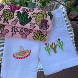 EMBROIDERED SOMBRERO GUEST OR HAND TOWEL