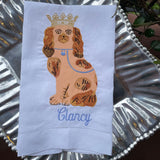 EMBROIDERED STAFFORDSHIRE GUEST TOWEL