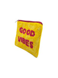 GOOD VIBES BEADED  POUCH