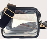 GAME DAY CLEAR CAMERA CROSS BODY BAG BLACK