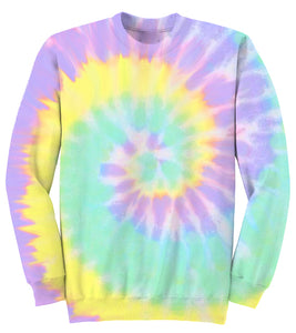 MARDI GRAS PASTEL TIE DYE GIRLS SWEATSHIRT