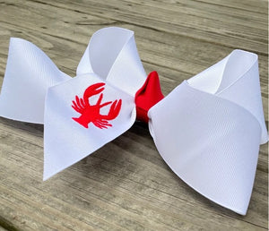 HAIRBOW CRAWFISH EXTRA LARGE EMBROIDERED