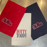 EMBROIDERED OLE MISS NAVY GUEST OR AND TOWEL