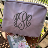 MONOGRAM NYLON LARGE MAKEUP TRAVEL POUCH MINT
