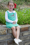 EMBROIDERED CHECK GREEN  JUMPER