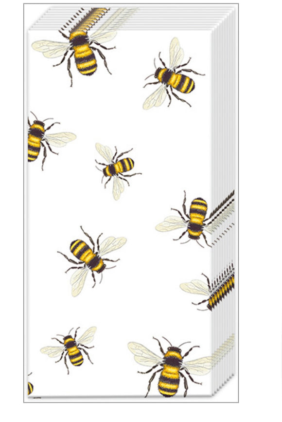 SAVE THE BEES! POCKET TISSUE WHITE