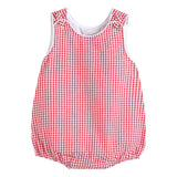 MONOGRAM UNISEX RED SEERSUCKER BUBBLE
