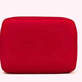 MONOGRAM NYLON LARGE MAKEUP TRAVEL POUCH RED