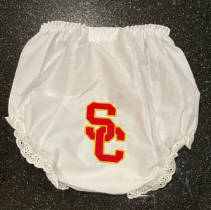 EMBROIDERED USC DIAPER COVER
