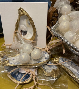 OYSTER PEARL SOAPS, set of 3