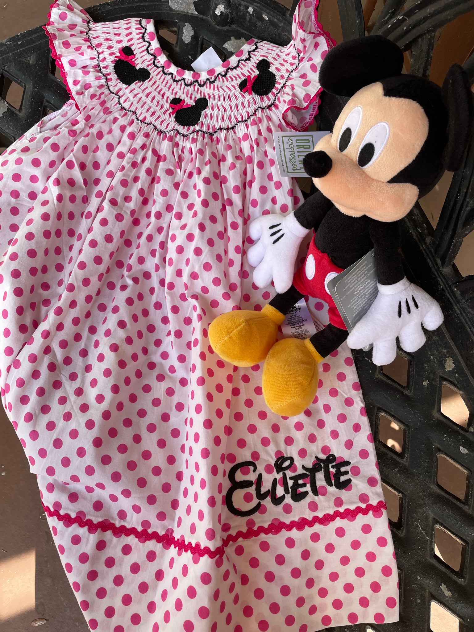 Disney Smocked Clothing SMOCKED MOUSE BISHOP DOT