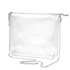 GAME DAY CLEAR SIMPLE TOTE CROSS BODY BAG gold hardware