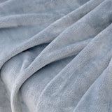 EMBROIDERED PLUSH GREY THROW OR BLANKET