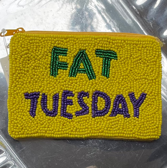 BEADED FAT TUESDAY POUCH