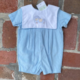 EMBROIDERED ROCKING HORSE CORD ROMPER