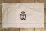 EMBROIDERED BATH MAT 2PC WHITE SET