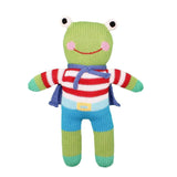 Freddy The Flying Frog Knit Doll