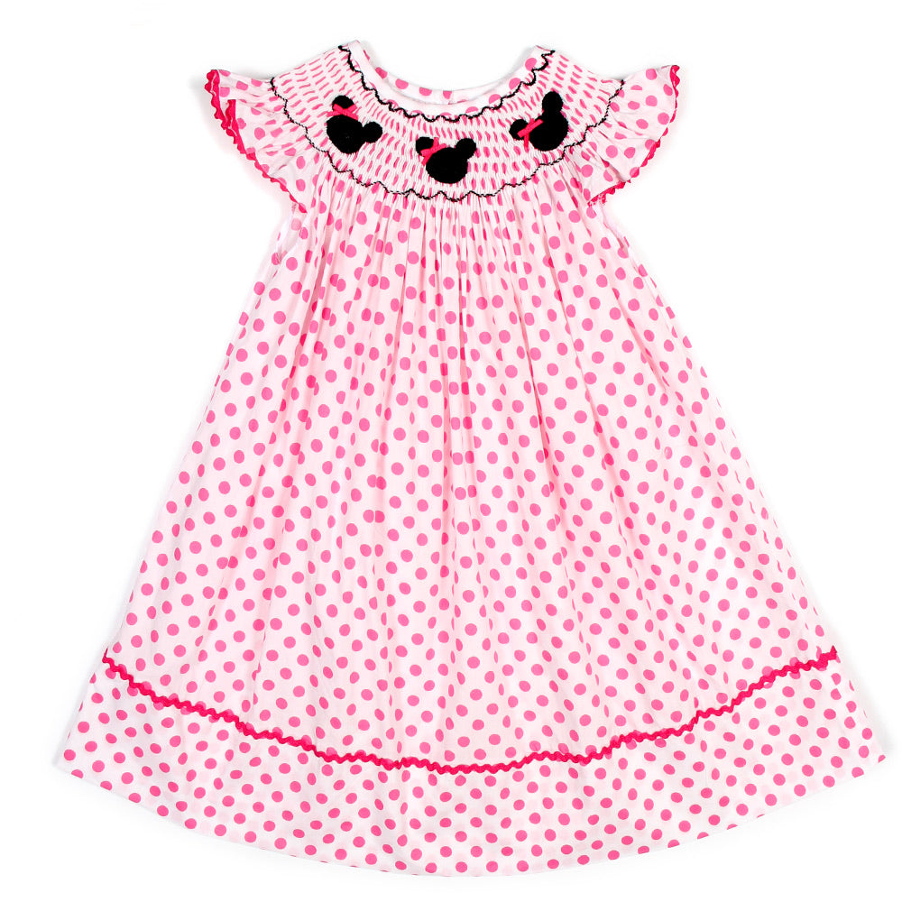 SMOCKED MOUSE BISHOP DOT DRESS – Orient Expressed